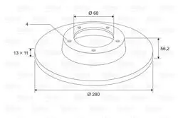 Disk Audi 80 1.6, 1.9Td, 1.9Tdı, 2.0 (91-95) Fren Bınek (Ithal)