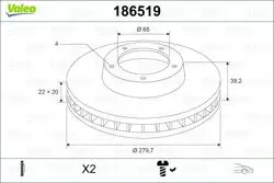 Disk VW Corrado 1.8 (88-93) , Golf II 1.8 Gtı (89 -) , Passat 1.8 (88-93) Fren Bınek (Ithal)