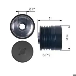Alternatör Kasnağı 06-G.Punto-Evo 1.3Mjt