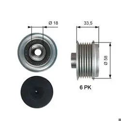 Alternatör Kasnağı 10-Verso-Urban Cruiser 1.4D-4D