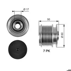 Alternatör Kasnağı 03-C-Seri (W203-W204) E-Seri (W212-S212)