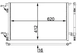 Klima Radyatörü (Kondenser) 02-Vectra.C 2.0D 16V *Y20dth*