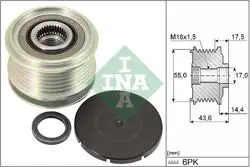 Alternatör Kasnağı Clio.2-Megane.1-Lgn.1 1.4-1.6 16V 6 Kanallı (Aof-1000)