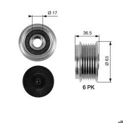 Alternatör Kasnağı 99-05 Focus 1.8Di-TDCI