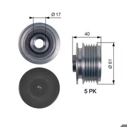 Alternatör Kasnağı 05-Accent.Era-Getz 1.5Crdi 08- i20- i30 1.4-1.6 CRDI