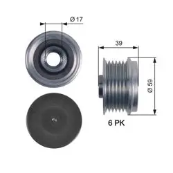 Alternatör Kasnağı Fiat-Opel 1.3Mjet *Z13dth* *Denso Tıpı* *P.H**