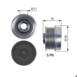 Alternatör Kasnağı 06-G.Punto-Evo-Linea 1.4İ-Tjet