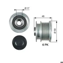 Alternatör Kasnağı 10-Astra.J-Insignia 2.0D *A20dth*