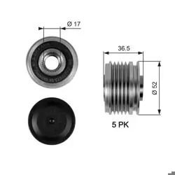 Alternatör Kasnağı 05-A-Seri (W169) B-Seri (W245)