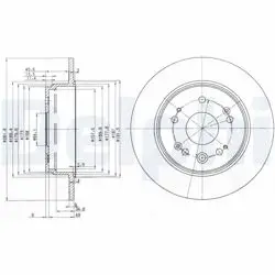 Fren Diski Arka Cr-V II (Rd_) 01-072.0 (Rd5) CRV II 01-06 2.0 Düz 282mm