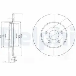 Disk Arka 01-08 Mondeo 1.8-2.0-2.2-2.5
