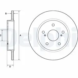 Disk Arka 07-Corolla-Auris 1.4 D-4D Kaplamalı