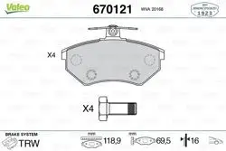 Fren Balata Ön 95-02 Polo Classic-Caddy