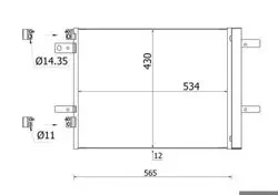 Klima Radyatörü 3008 II-308 II-5008 II-508-Expert Ivpartner-C4 Picasso-Jumpy IV-Berlingo Dw10 525×436×16