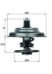 Termostat 71 °C Man M 2000 M 25.224 Mnlc, Mnllc, Mnlrc, Mnllrc, Mvlc