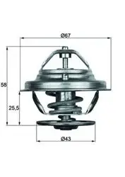 Termostat 75 °C (M116, M117) W116 73-80 W126 79-85 R107 71-80 C107 72-80