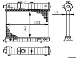 Motor Su Radyatörü W202 93-00 S202 96-01 W210 97-02 S210 96-00