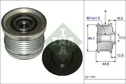 Alternatör Kasnağı Focus 05-11 Cmax 05-11 Focus II Mondeo III 07-14 Volvo C30 (533) 1.6-1.8 06-12 S40 II (544) 1.6-1.8-2.0 08-12 V50 (545) 1.6-1.8-2.0 05-12