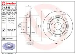 Disk Fren Arka Kaplamalı (Opel Astra J 09-15)