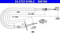 El Fren Teli Spr Arka Sağ (1526 mm) Lt35