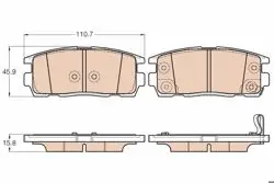 Balata Fren Arka-(Chevrolet Captiva 2012 / / Opel Antara 2012 / /)
