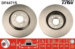 Fren Diski Ön Havalı 330 mm Mercedes W164 Ml