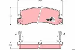 Arka Fren Balatası Camry 86-99 Lexus Rx 300 Caldına 92-97 Celıca 93-99 Vısta 90-98 00-03