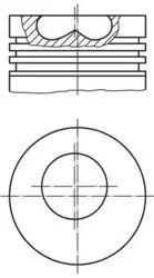 Piston + Segman Std-(82.50mm)-(Ford Transit Connect 1.8 TDCI 02 / Focus 1.8-1.8 TDCI 01 / 04)
