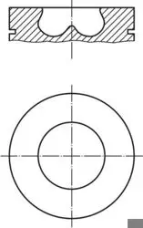 Piston + Segman 0.50 90.41 mm Ford Transit V184 2.4D 130Ps 04 -