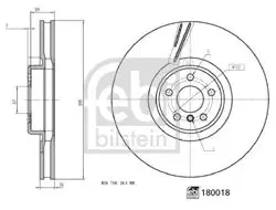 BMW G11-G12 (7.50) Ön Sol Fren Diski 34106887397