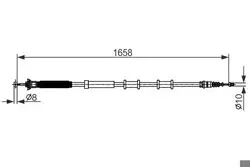 El Fren Teli Sağ 06-G.Punto-Evo-Mıto 1658mm