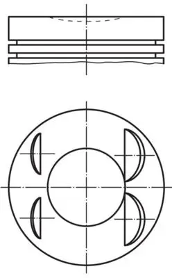 Piston + Segman (Adet) Std Clio.IV-Megane 1.2Tce *H5f* *72,2*