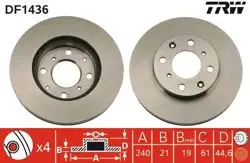 Fren Diski Ön Civic 91-01 Havalı 240mm