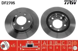Fren Diski Arka Mazda 626 92-02 Mx-6 91-Xedos 6 93-1.8I 2.0I Düz 261mm
