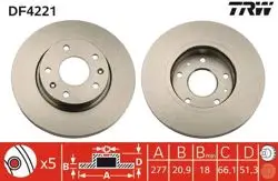 Fren Diski Ön Freelander 98-06 Havalı 277mm
