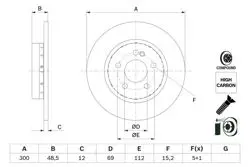 Disk Arka (Ad) 15-C-Seri (W205-A205-C205-S205) Kaplamalı