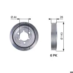 Krank Kasnağı 01-Pt.206-1007-C2-C3 1.6İ 16V