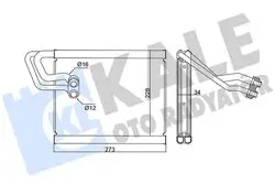 Evaporator Hyundai i20 08 14 (Valfsız) Brazing Al Al228×273X34