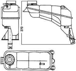 Radyatör Yedek Su Deposu E-Class W210 96-02 S210 97-03