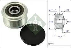 Alternatör Kasnağı 13-Pt.208-301-308-2008-C3-C4-Ds3-Ds4 1.2Vti-Thp