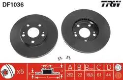 Fren Diski Ön Laguna I-99 2.0 8V 2.2 D Safrane 2.0 16V Havalı 262mm 5 Bijon