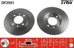 Fren Diski Arka 106 II (1A_, 1C_) 96-041.1 İ 1.6 S16 1.6 İ 206 Arka Disk