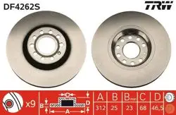 Fren Diski Ön Passat B5 00-/ A4 A6 / Exeo 09-/ Superb I 01-Kutu Tek Fiyat Takım Havalı 312mm