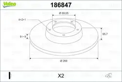 Disk Arka 02-04 Corolla-Yaris