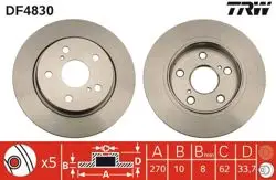 Fren Diski Arka Corolla 07 > Auris 07 1.4D-4D > Dizel Düz 270mm