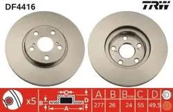 Fren Diski Ön Avensis 03-08 1.6 VVTI Havalı 277mm