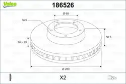 Fren Diski Ön Civic VI 95-Accord IV 90-Accord V 96-/ 600 93-/ S70 96-V70 Xc70 98-C70 98-850 91-940 90-280mm