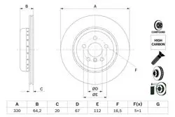 Disk Arka Sağ (Ad) 19-3-Seri (G20-G21-G80)-5-Seri (G30-G31-F90)-X3-X4-X5 Kaplamalı
