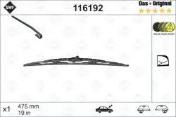Silgi Süpürgesi Tek Sağ Golf.4-Polo 47.5Cm Eğri
