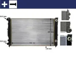 Radyatör 96-06 Passat-A4 1.8T-1.9Tdi + Ac + Os